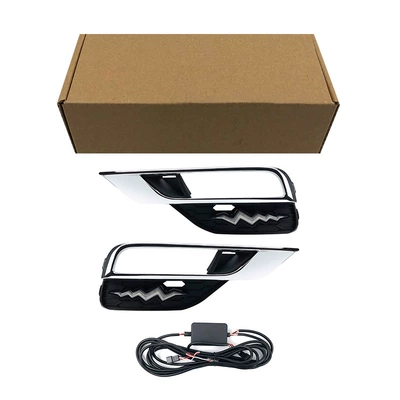 Suitable for Honda 15-16 Crv Daytime Running Lights, Cr-V Modified Special Led Daytime Running Lights with Flowing Turn Signals (Gündüz işıqları) - three-colors-normal-white-light-turning-flowing-yellow-light-ice-blue-left-and-right-set
