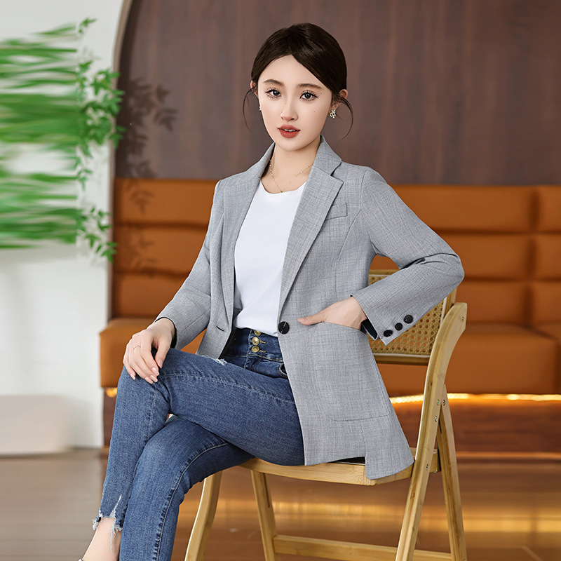 2025 New Small Suit Jacket Women's Summer Thin Summer 2025 New Mid-length Small Suit Summer