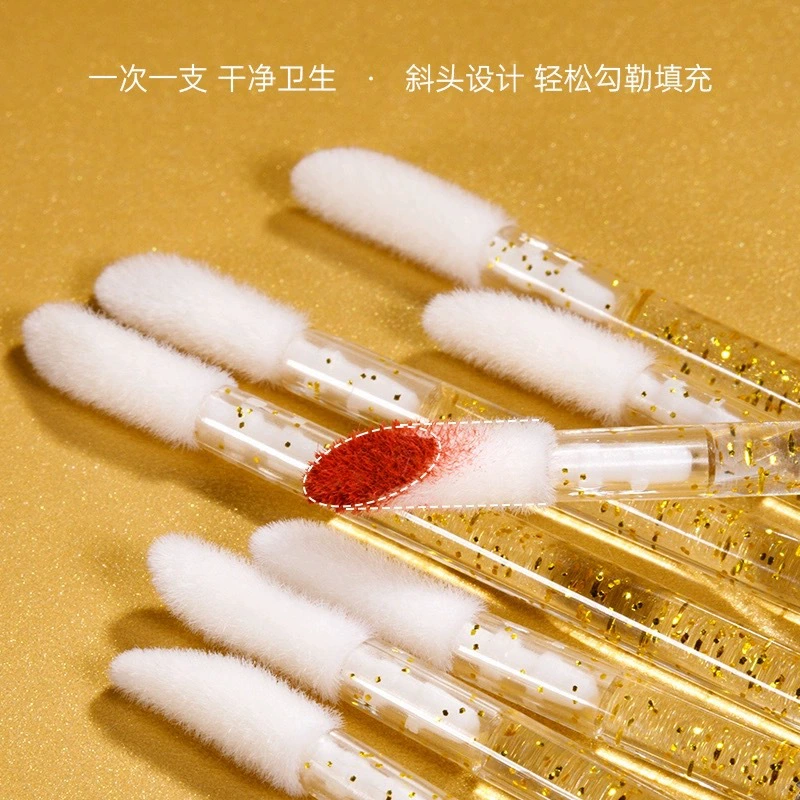 Disposable lipstick, brush, cotton swabs, foundation