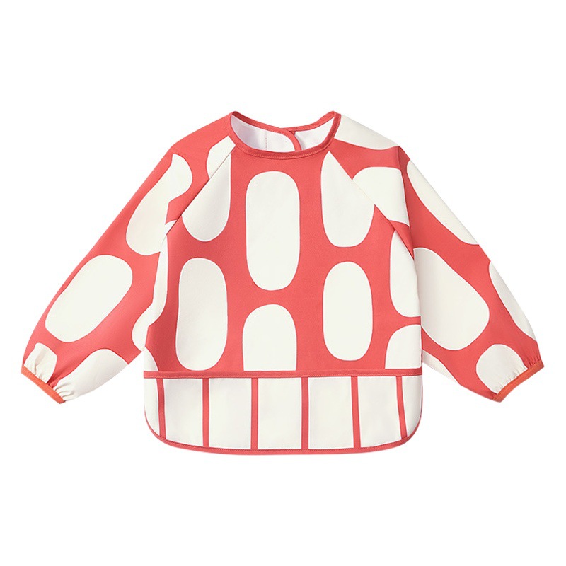 KK árbol bebé comiendo babero suplemento de alimentos para bebés mono impermeable arroz babero kindergarten anti-vestidor integrado anti-sucio