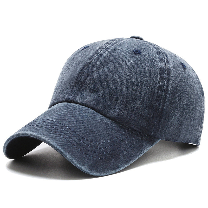 Vintage Washed Pure Cotton Cap Sun Protection Baseball Cap Duck Bill Cap Retro Style Sun Hat Custom Logo