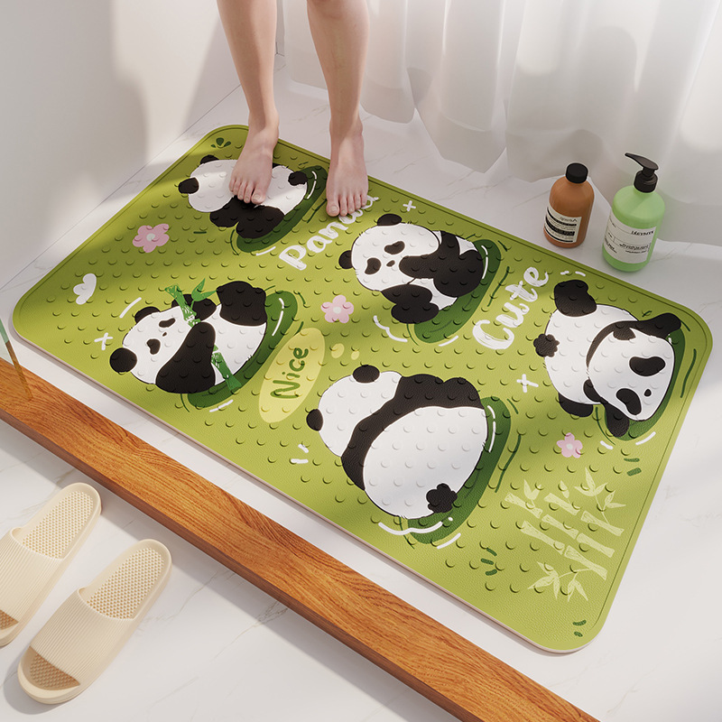Bathroom Non-Slip Floor Mat Children Shower Room Bath Anti-Drop Foot Mat Toilet Toilet Waterproof Cute Cartoon Mat