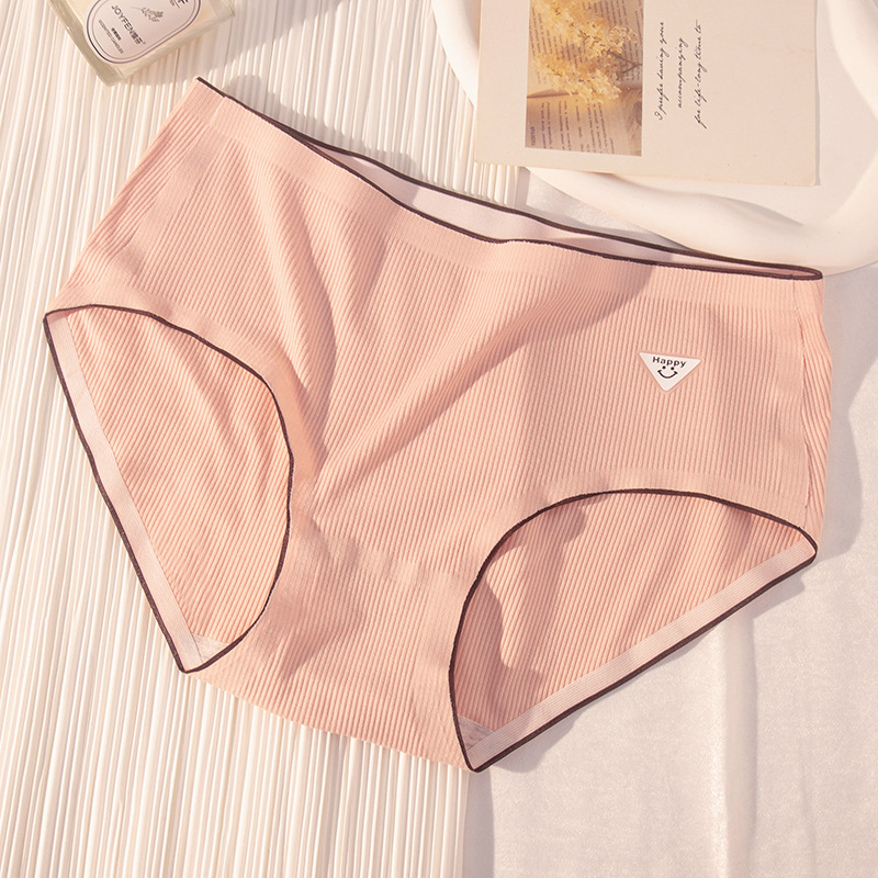 Ropa interior de algodón Niña antibacteriano entrepierna verano delgada cintura media triángulo pantalones cortos cabeza chica sin costuras más ropa interior de tamaño al por mayor