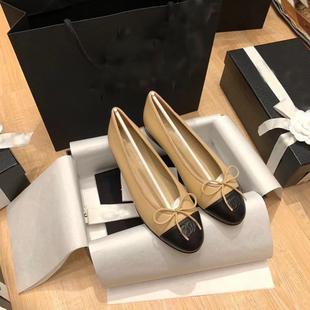 High version 22 new small incense wind flat single shoes female bow comfortable lazy shoes incense grandma low heel ballet shoes