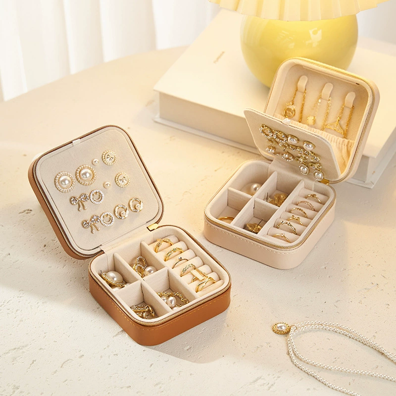 Изысканный маленький ювелирный ящик для хранения серьги серьги кольцо ожерелье многофункциональное хранения антиоксидантной коры