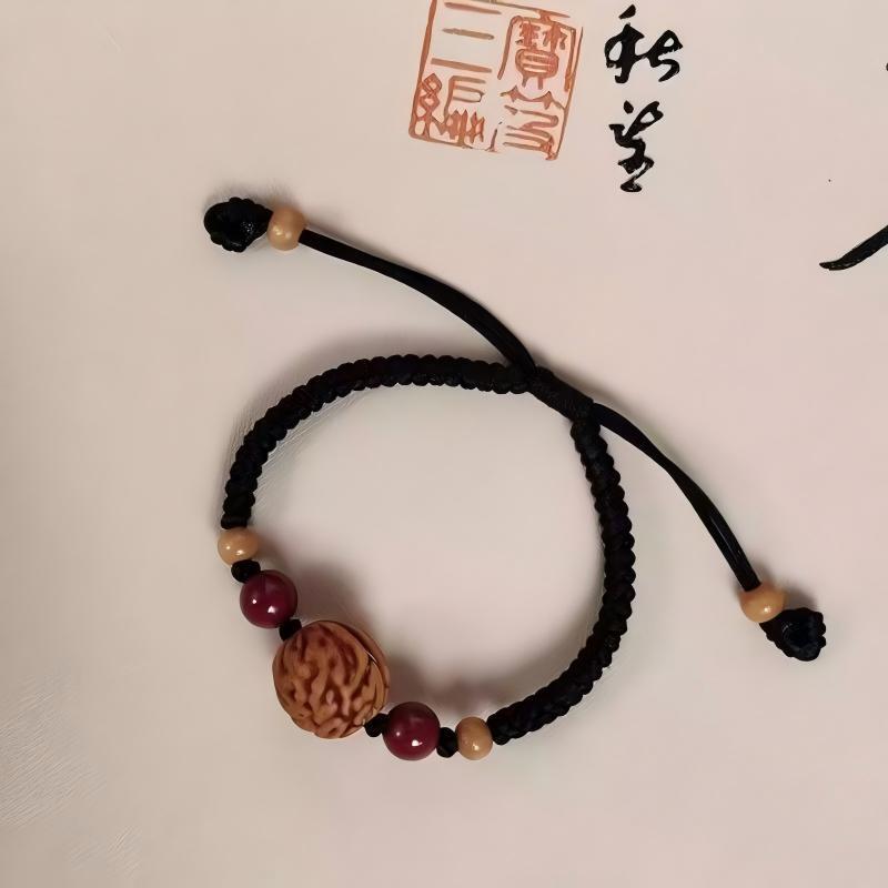 新中式手绳 桃木手绳 护身手绳宝宝女儿童国风爆款男本命年防惊吓|undefined