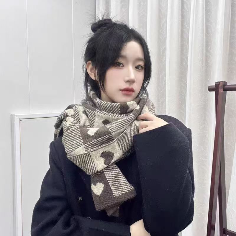 小清新针织围巾女保暖防风日系甜美优雅学生毛线围脖批发冬季保暖|undefined