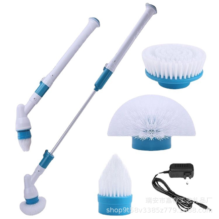 Cross-Border nuevo inalámbrico recargable cepillo de limpieza eléctrico mango largo automático giratorio telescópico impermeable cepillo de limpieza herramienta de limpieza
