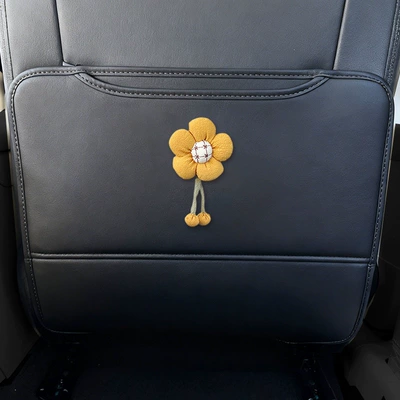Chair back anti-kick pad: child rear seat protector, anti-dirt protective - turmeric-sunflower-oula-5-1-piece-of-rear-seat-anti-kick-pad-starry-night-gray