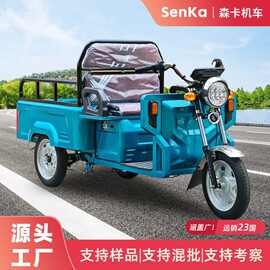 拉货用电动三轮车厂家供应快递运输载货农用一体平板电动三轮车