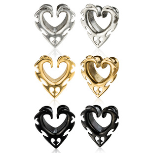 Amazon Hot Heart-Shaped Cast Iron Ear Enlargement Piercing Jewelry for Men and Women Spot Wholesale