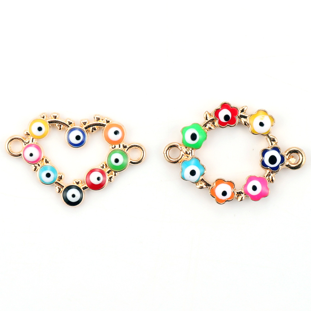 Color Block Pattern Enamel Design 10 PCS/Package Alloy Color Block Pendant