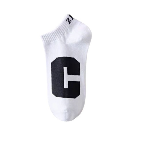 Men's Ins Trend Summer Thin Breathable Low-cut Ankle Socks with Blue Mouth Sports Boat Socks in Korean Style