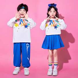 儿童啦啦队演出服表演小学生运动会服装开幕式团体舞蹈幼儿园班服