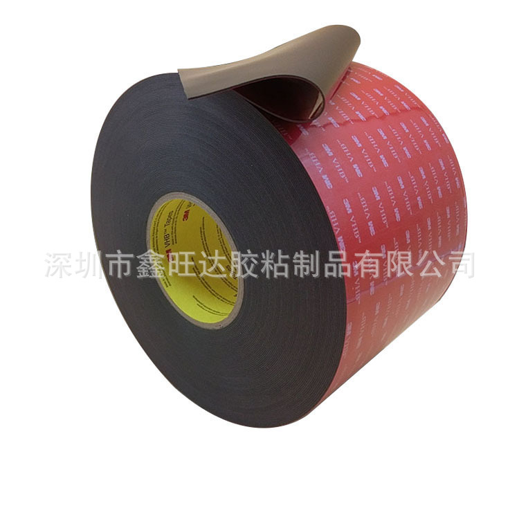 3M5930改性丙烯酸泡棉胶带金属固定铭牌相框黑色VHB压敏胶带