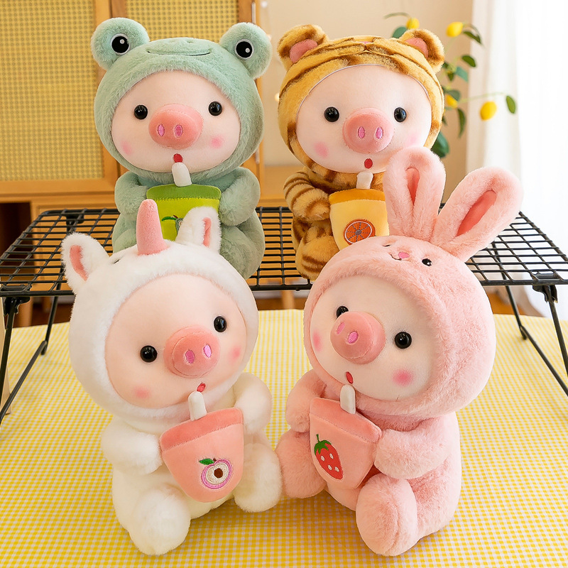 Cross-Border Transformation Milk Tea Pig Plush Toy Fruit Pig Doll Stuffed Animal Birthday Gift Wholesale Cross-Border Transformation Milk Tea Pig Plush Toy Fruit Pig Doll Stuffed Animal Birthday Gift Wholesale
