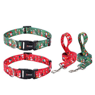 Cross-border hot Christmas collar pet leash dog supplies dog leash dog rope chest strap pet accessories
