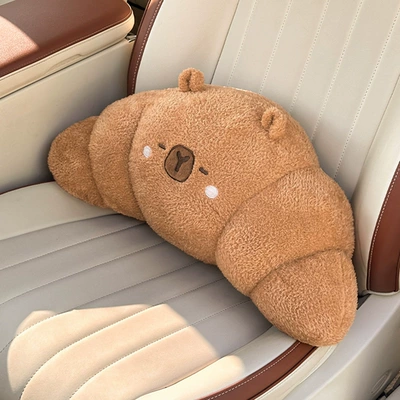and Waist Support, Universal for: Headrest - croissant-capibala-waist-brown-color