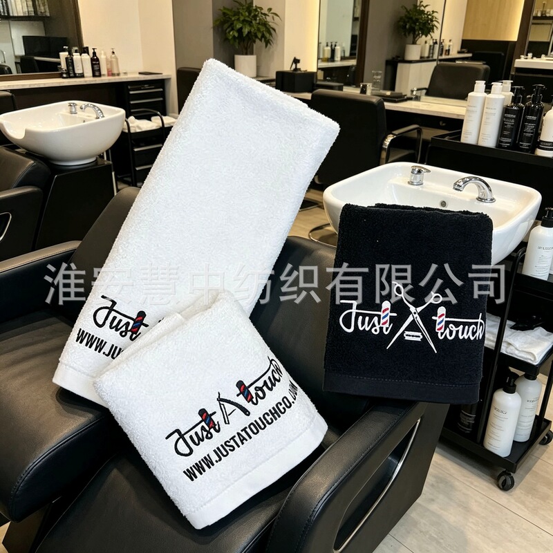 Wholesale Cotton Beauty Salon White Towel/Colorful Face Towel Spa Club Towel Custom Embroidered Logo