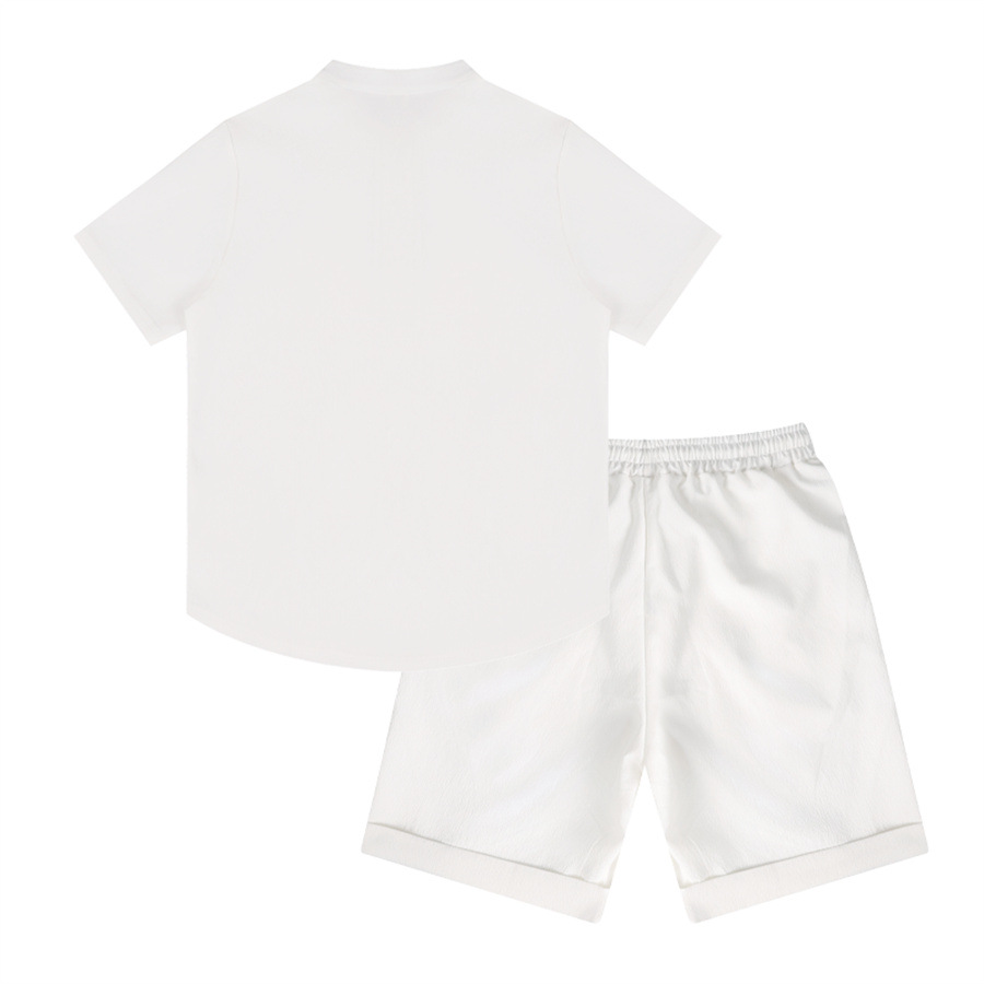 Men's Henley T-shirt And Shorts Set Casual Summer Solid Colour_voghion.com