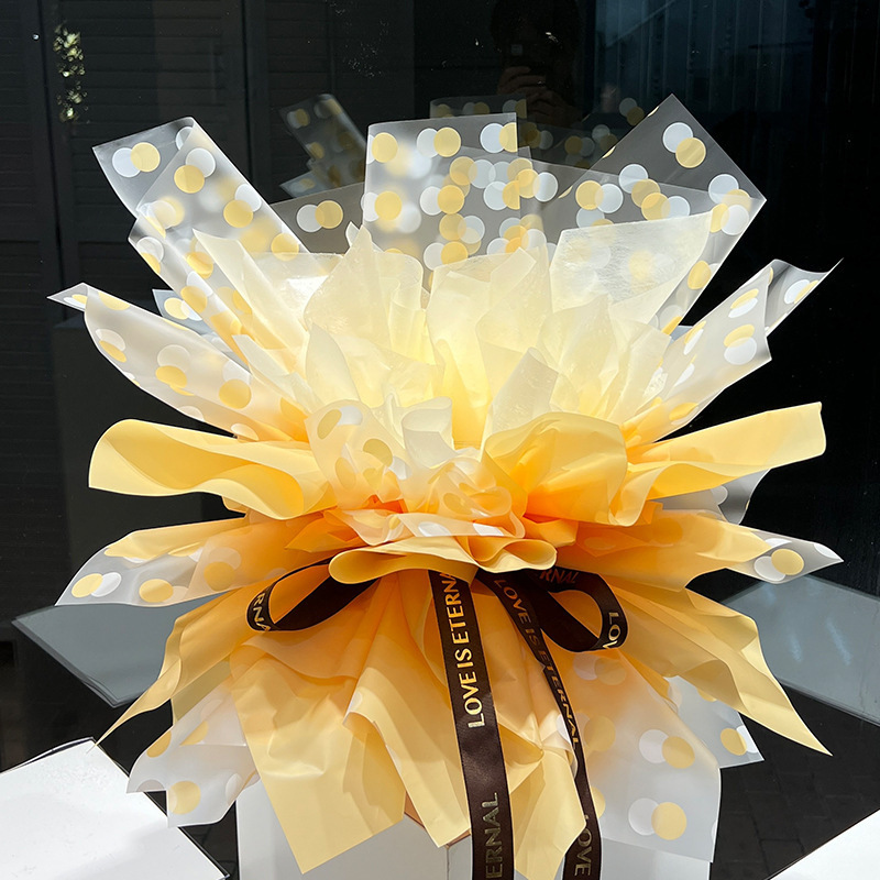 Fábrica de fiestas de flores al por mayor nuevo borde ondulado de color sólido papel de embalaje de flores de niebla papel impermeable florista paquete de flores