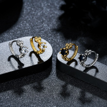 十字架锆石耳环男时尚潮流皇冠耳扣女个性小众高级感复古耳饰批发