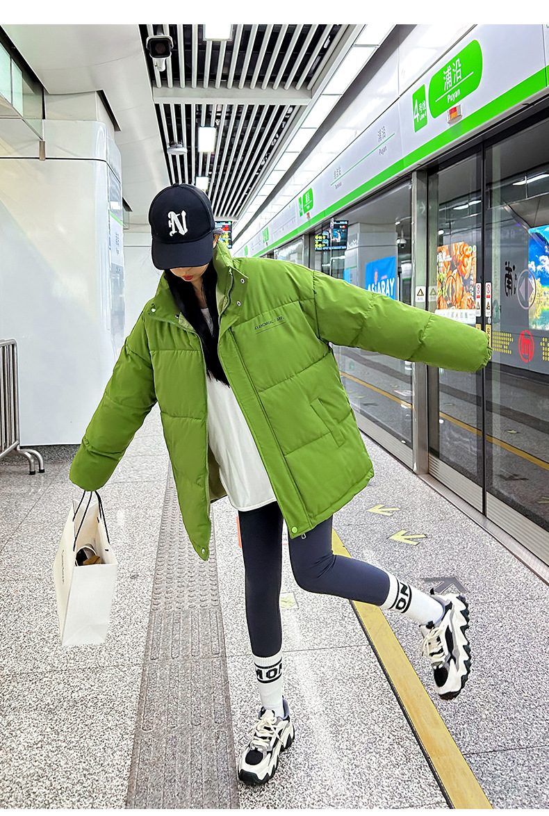 2023 inverno nuovo coreano allentato giù cappotto di cotone da donna di media lunghezza casual grande cappotto di cotone cappotto di cotone cappotto caldo_voghion.com