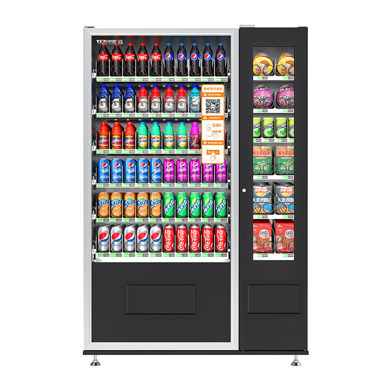Zhongji 84 QR código escaneo pago bebidas máquina expendedora refrigerada autoservicio máquina expendedora fabricante de la máquina expendedora