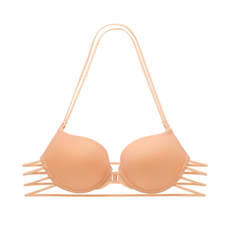 Shantou sujetador de hebilla frontal cintura de cuello sexy ropa interior de espalda pequeña pecho grueso reunido sujetador de moda para chicas