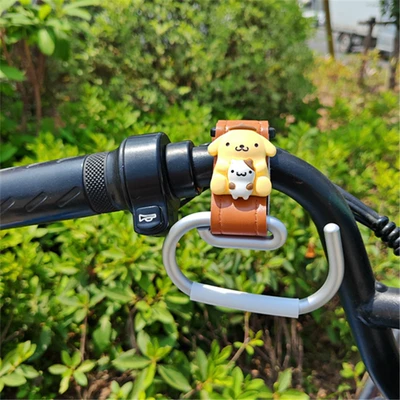 Other Electric Vehicle Accessories: Universal Storage Battery Car - pudding-dog-leather-g-hook-brown