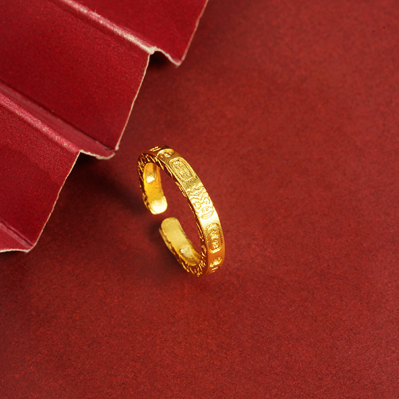 Vietnam Sha Jin estilo chino retro auspicioso animal abierto anillo de moda de la mujer China temperamento fábrica al por mayor transmisión en vivo lo mismo