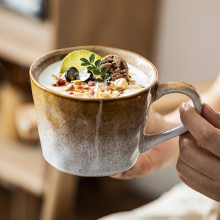 Kiln-Turned Mug, Retro Ceramic Cup, Dessert Cup, High-Looking Gradient Cup, Wholesale Household Water Cup, Coffee Cup