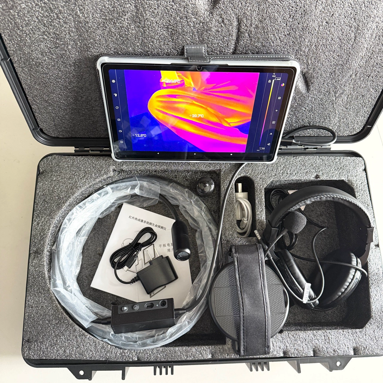 Инфракрасный тепловизионный детектор жизни 5 метров змеиная трубка двусторонний вызов 10,36 дюймов аварийно-спасательная