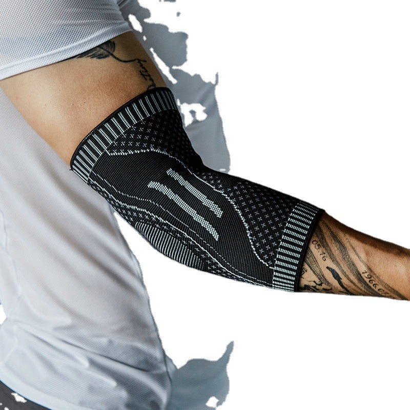 Guardia de codo deportivo para hombres Guardia de brazo de fitness empuje de Banco compresión de baloncesto soporte plano brazo de mujer resistente al desgaste manga de articulación cálida de los hombres