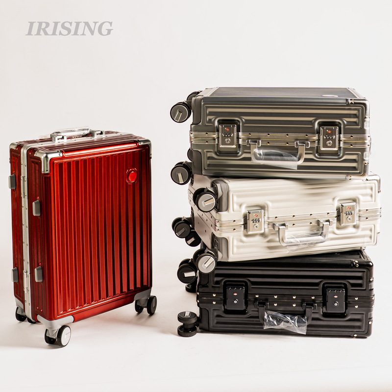 【High Quality and Extremely Durable】Ailixing Aluminum-Magnesium Frame Trolley Case Business Suitcase Customs Lock Travel Case
