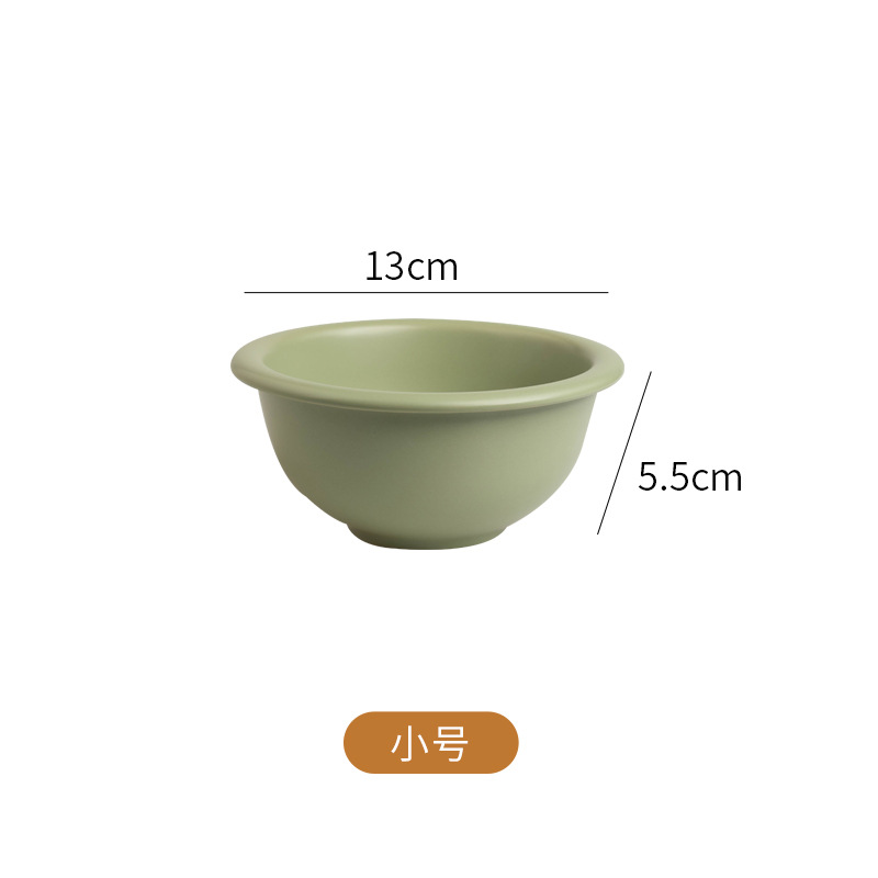 녹색 작은 매트 깊은 그릇