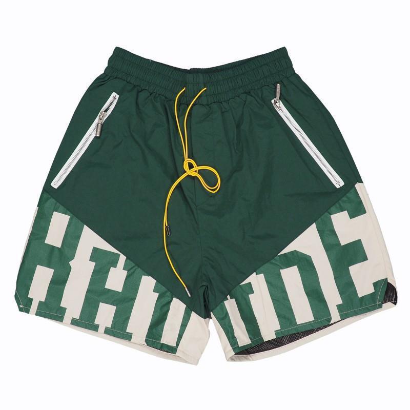 RHUDE ショーツ フォグ ハイストリート トレンド ブランド 巾着 3m レタープリント ヒップホップ ビーチ 5点式バスケットボールパンツ 男女兼用 ヒップホップ|undefined
