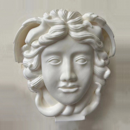 Medusa head candle mold Greek goddess statue body face snake hair aromatherapy plaster silicone mold