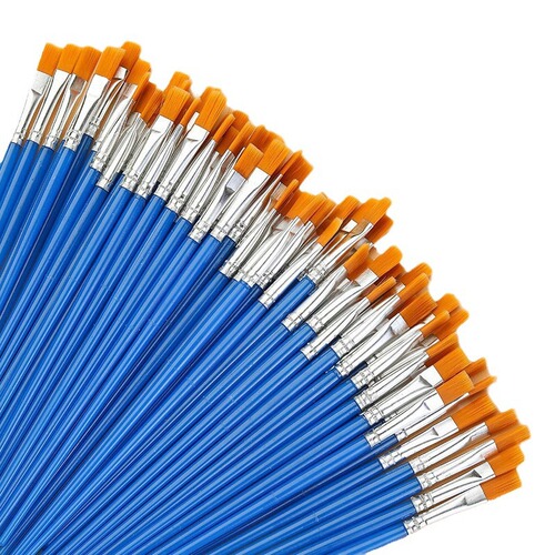 Vietnam cross-border plaster doll paintbrush nylon hair digital oil paintbrush hook line pen flat head paintbrush set with hook