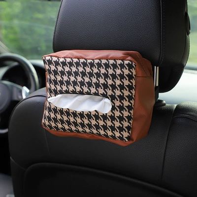 leather car seat hanging | Car tissue box/set