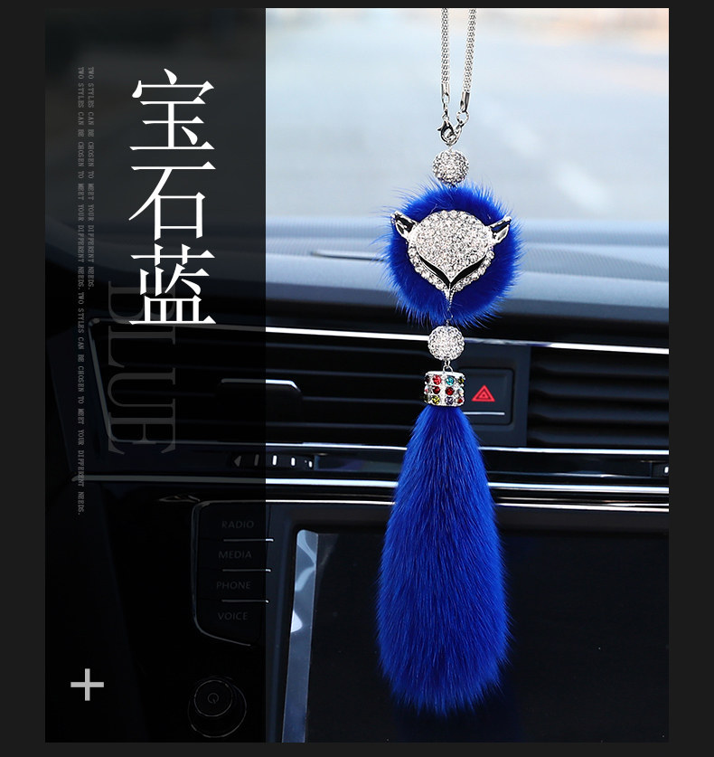 Car Hanging Ornament Goddess Style with Diamonds, New Trendy High-End Creative Car Pendant Handmade Interior Decoration for Women