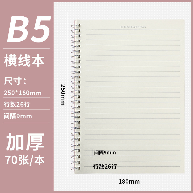 Envío gratuito bolsillo mini bobina de metal cuaderno A5 cuaderno de alta apariencia al por mayor B5 cuaderno diario inglés