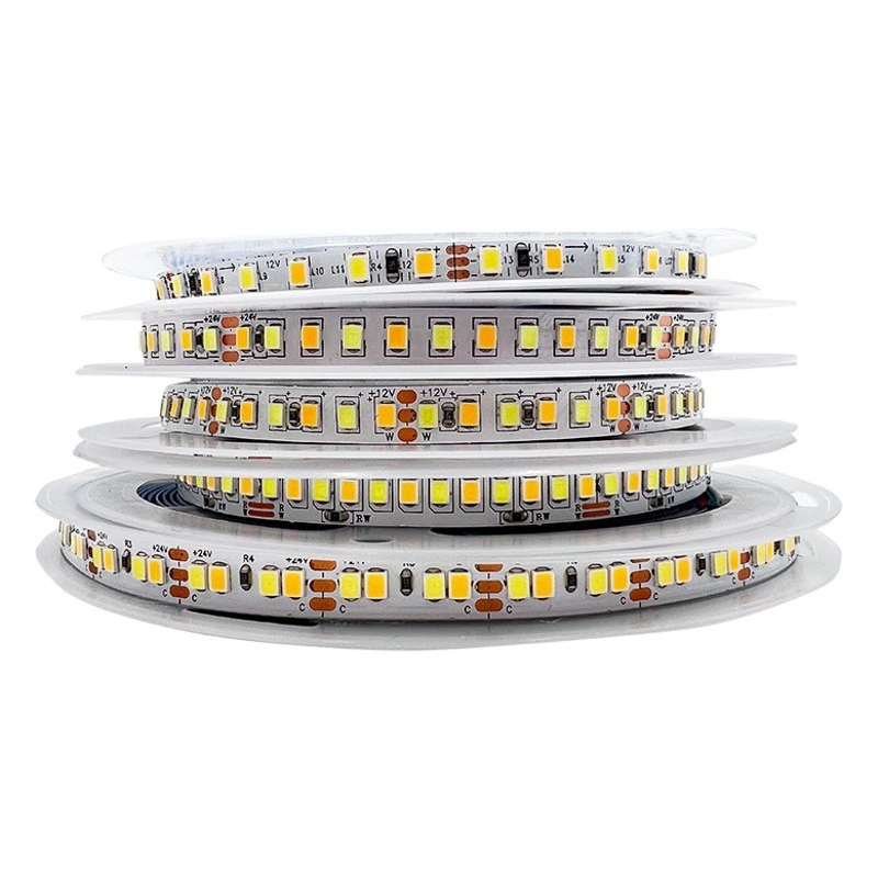 Оптовая продажа светодиодной ленты 2835 низковольтной, двухцветной, трехцветной, с изменяемой цветовой температурой, двухцветная, с плавной регулировкой яркости, самоклеящаяся.