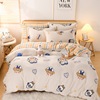 Simplicity new pattern milk printing Four piece suit comic Cartoon children sheet Bed cover activity keep warm Skin-friendly