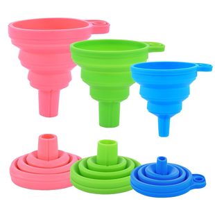 Popular Silicone Funnel Retractable Foldable Funnel Set Home Kitchen Multi-Functional Wine Leakage and Oil Leakage Dispenser