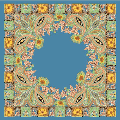 Spring new versatile large cashew 90 large square scarf silk scarf wholesale classic retro printed scarf scarf