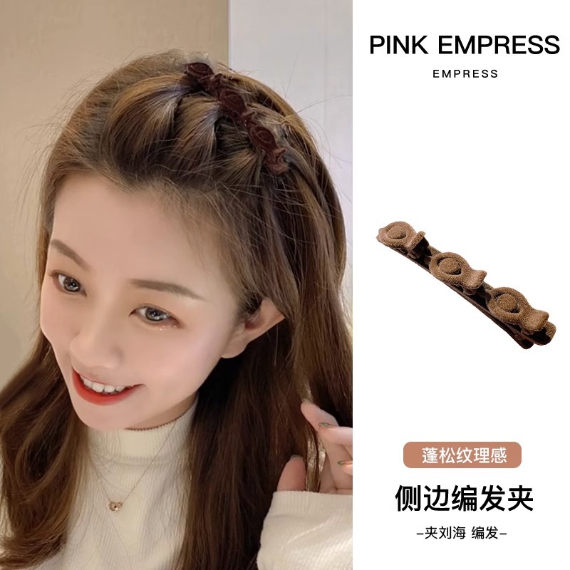 Período de transición del cabello corto pelo roto artefacto flequillo clip frente flocado clip de pelo trenzado horquilla clip de pico de pato clip lateral del tocado