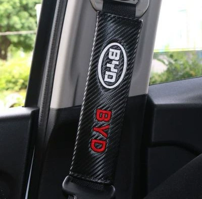 fiber pattern belt sheath, Seat belt shoulder pad - byd-carbon-fiber-pair-246cm