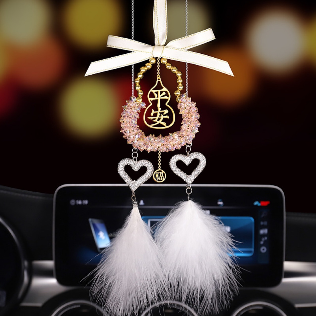 2025 new crystal car hanging rearview mirror car hanging car home decoration crystal pendant car accessories