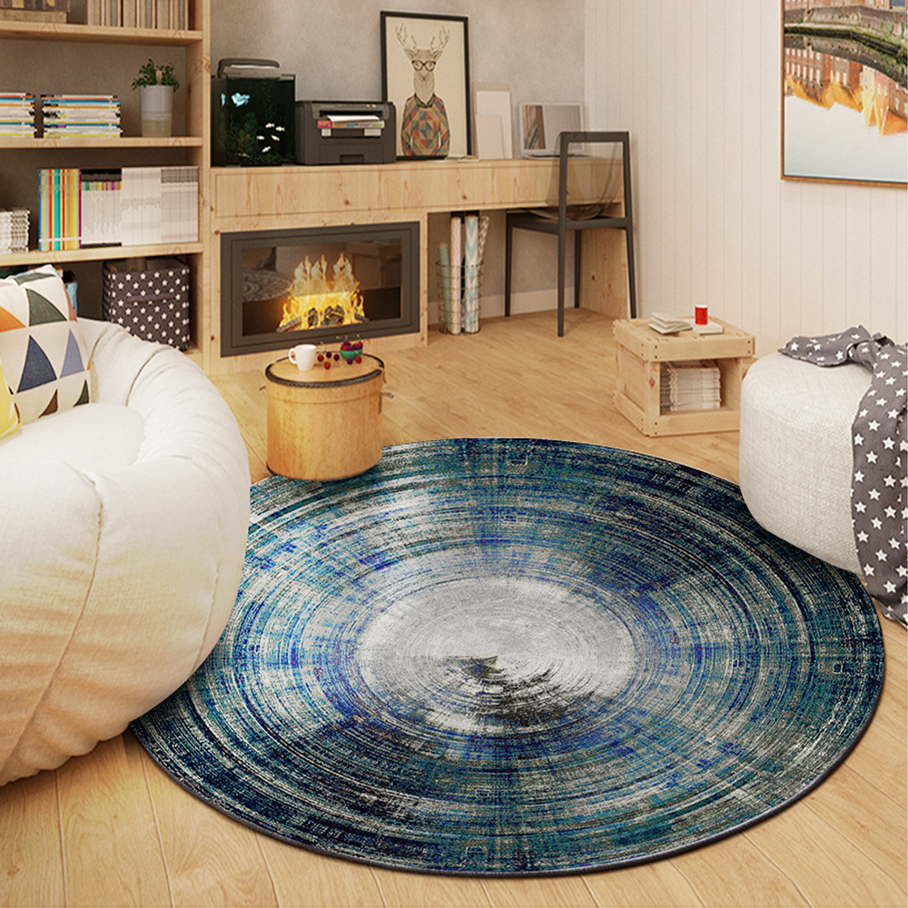 Tapete Redondo para Pie de Cama de Seda Artificial, Absorbente y Antideslizante para Sala de Estar image 20